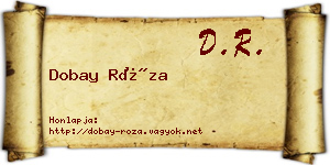 Dobay Róza névjegykártya