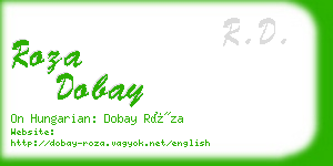 roza dobay business card